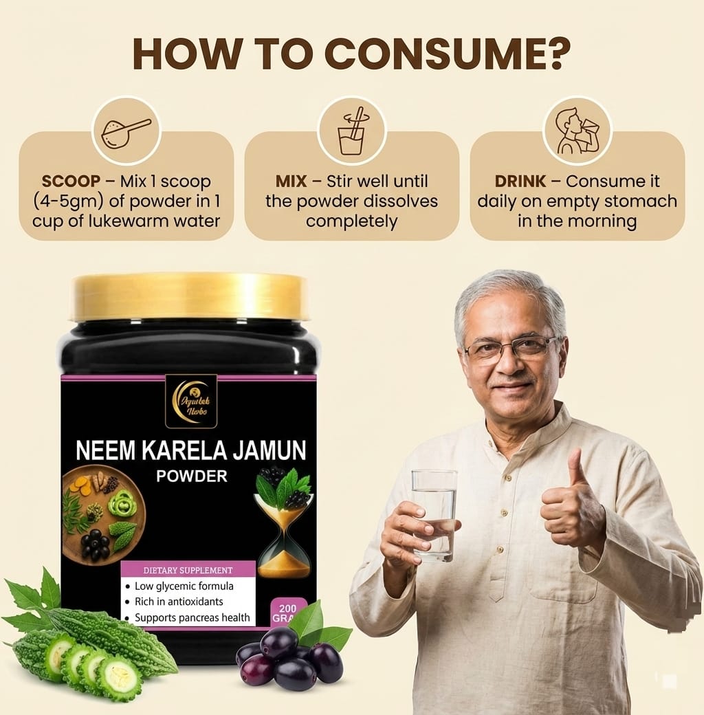 Karela Jamun Powder - 100% Natural Supplement for Managing Blood Sugar - Image 2