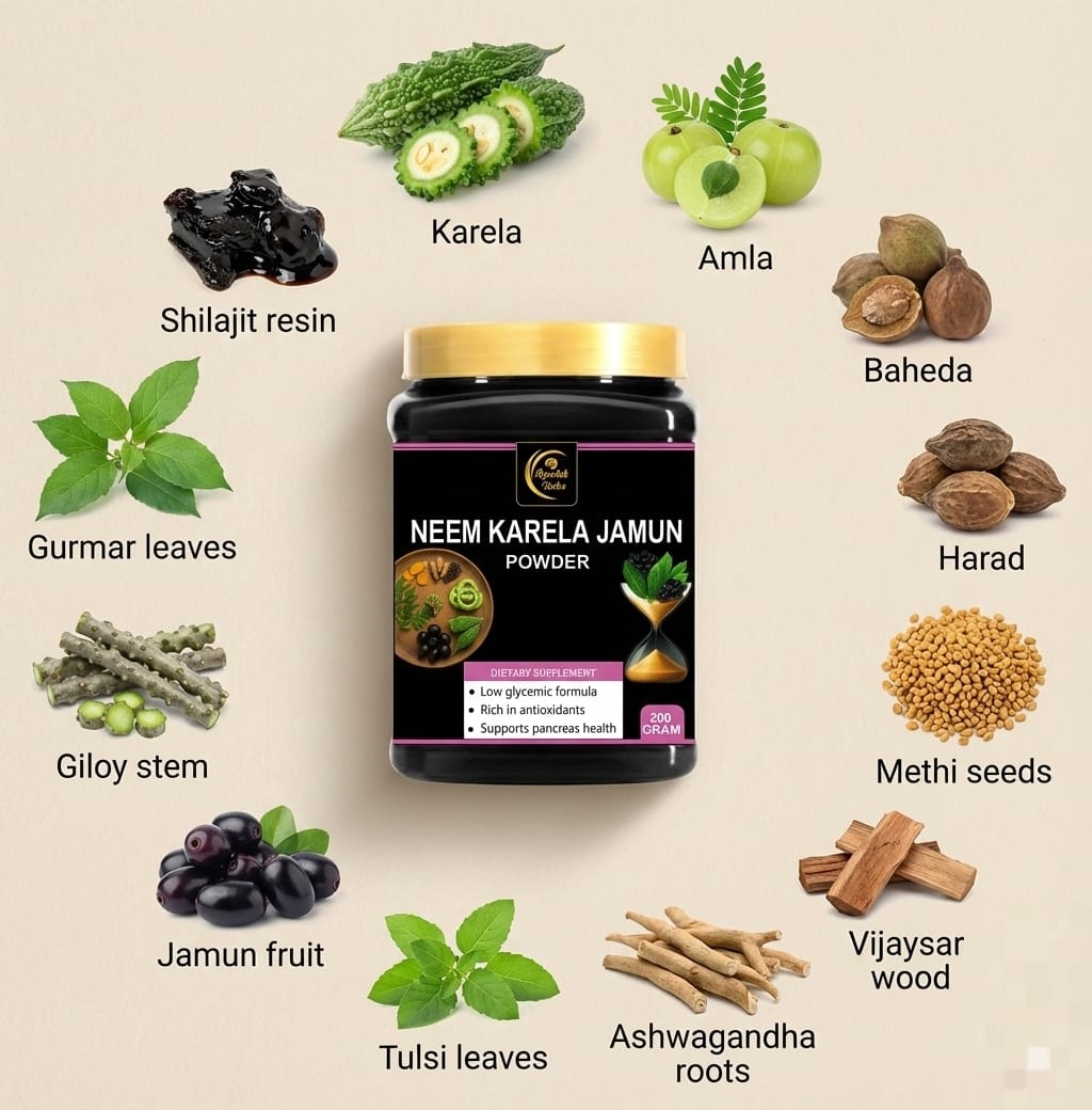 Karela Jamun Powder - 100% Natural Supplement for Managing Blood Sugar - Image 3